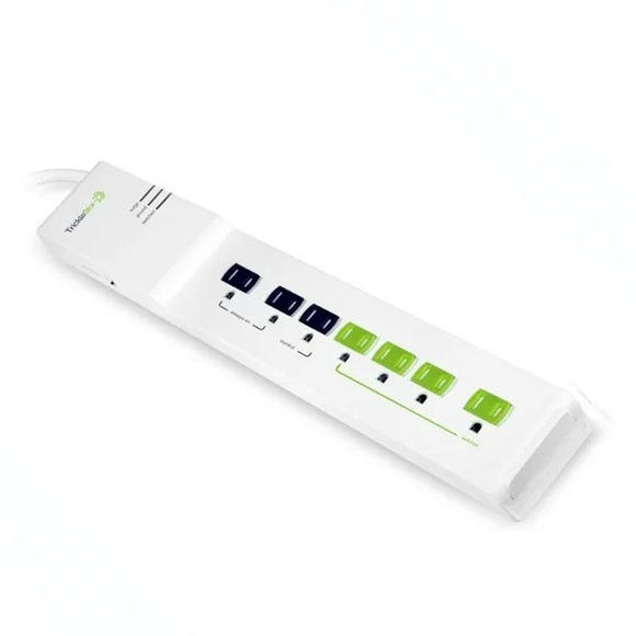NWT TrickleStar TS1104 7 Outlet Advanced Powerstrip+, Multi-sensor, Color White - Picture 2 of 8